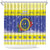 United States Virgin Islands Christmas Shower Curtain Coat Of Arms With Poinsettia - Wonder Print Shop