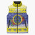 United States Virgin Islands Christmas Sleeveless Puffer Jacket Coat Of Arms With Poinsettia - Wonder Print Shop