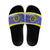 United States Virgin Islands Christmas Slide Sandals Coat Of Arms With Poinsettia - Wonder Print Shop