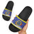 United States Virgin Islands Christmas Slide Sandals Coat Of Arms With Poinsettia - Wonder Print Shop