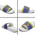 United States Virgin Islands Christmas Slide Sandals Coat Of Arms With Poinsettia - Wonder Print Shop