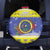 United States Virgin Islands Christmas Spare Tire Cover Coat Of Arms With Poinsettia - Wonder Print Shop