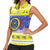 United States Virgin Islands Christmas Women Sleeveless Polo Shirt Coat Of Arms With Poinsettia - Wonder Print Shop