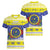 United States Virgin Islands Christmas Women V-Neck T-Shirt Coat Of Arms With Poinsettia - Wonder Print Shop