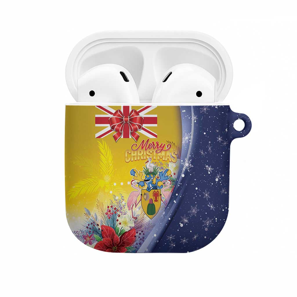 Turks And Caicos Islands Christmas AirPods Case Coquette Bow With Coat Of Arms - Wonder Print Shop