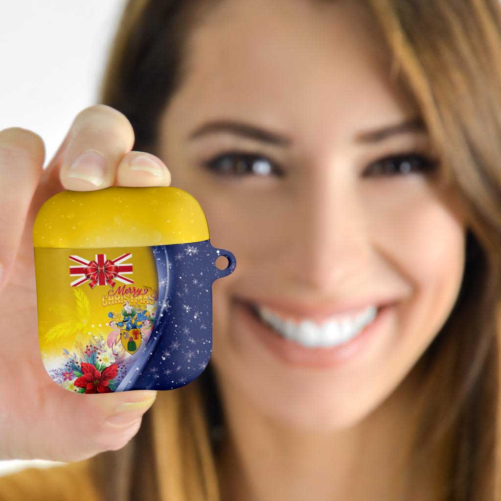 Turks And Caicos Islands Christmas AirPods Case Coquette Bow With Coat Of Arms - Wonder Print Shop
