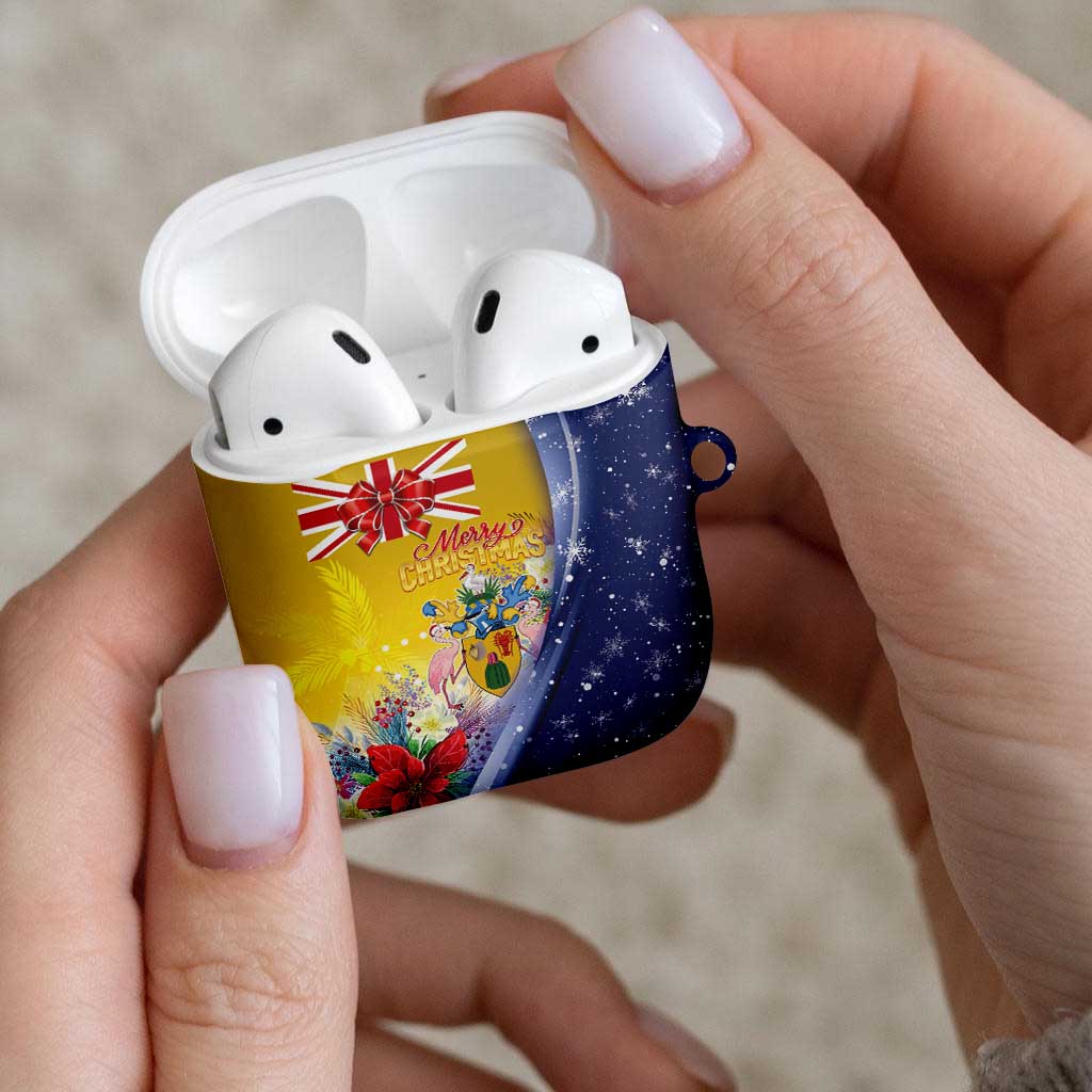 Turks And Caicos Islands Christmas AirPods Case Coquette Bow With Coat Of Arms - Wonder Print Shop