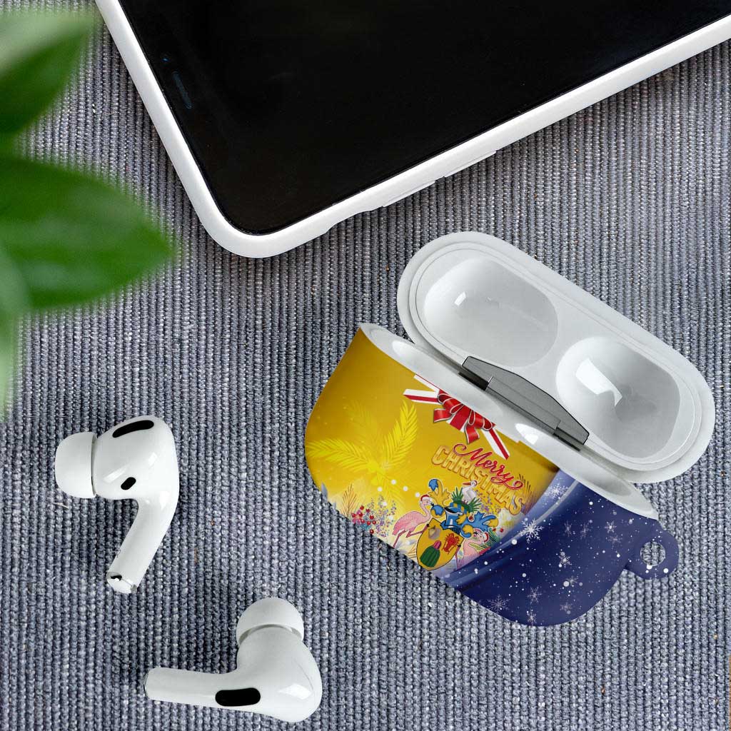 Turks And Caicos Islands Christmas AirPods Case Coquette Bow With Coat Of Arms - Wonder Print Shop
