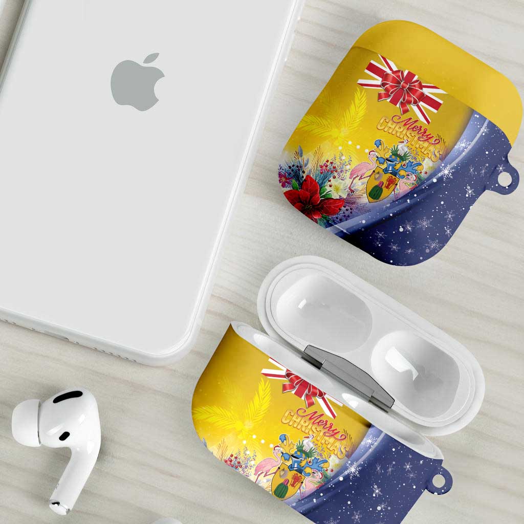 Turks And Caicos Islands Christmas AirPods Case Coquette Bow With Coat Of Arms - Wonder Print Shop