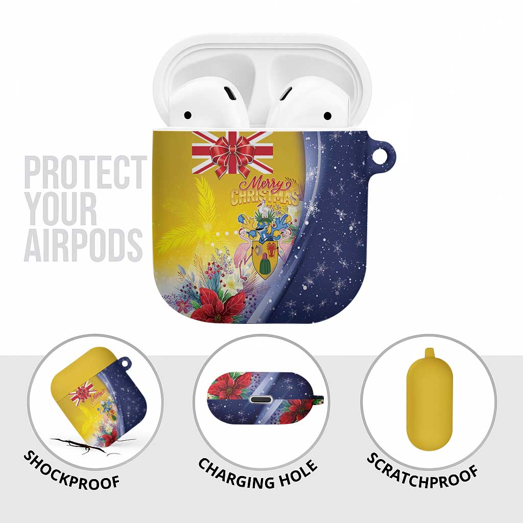 Turks And Caicos Islands Christmas AirPods Case Coquette Bow With Coat Of Arms - Wonder Print Shop