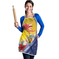 Turks And Caicos Islands Christmas Apron Coquette Bow With Coat Of Arms - Wonder Print Shop