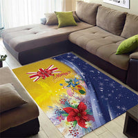 Turks And Caicos Islands Christmas Area Rug Coquette Bow With Coat Of Arms - Wonder Print Shop