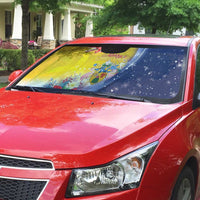 Turks And Caicos Islands Christmas Auto Sun Shade Coquette Bow With Coat Of Arms - Wonder Print Shop