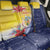 Turks And Caicos Islands Christmas Back Car Seat Cover Coquette Bow With Coat Of Arms - Wonder Print Shop