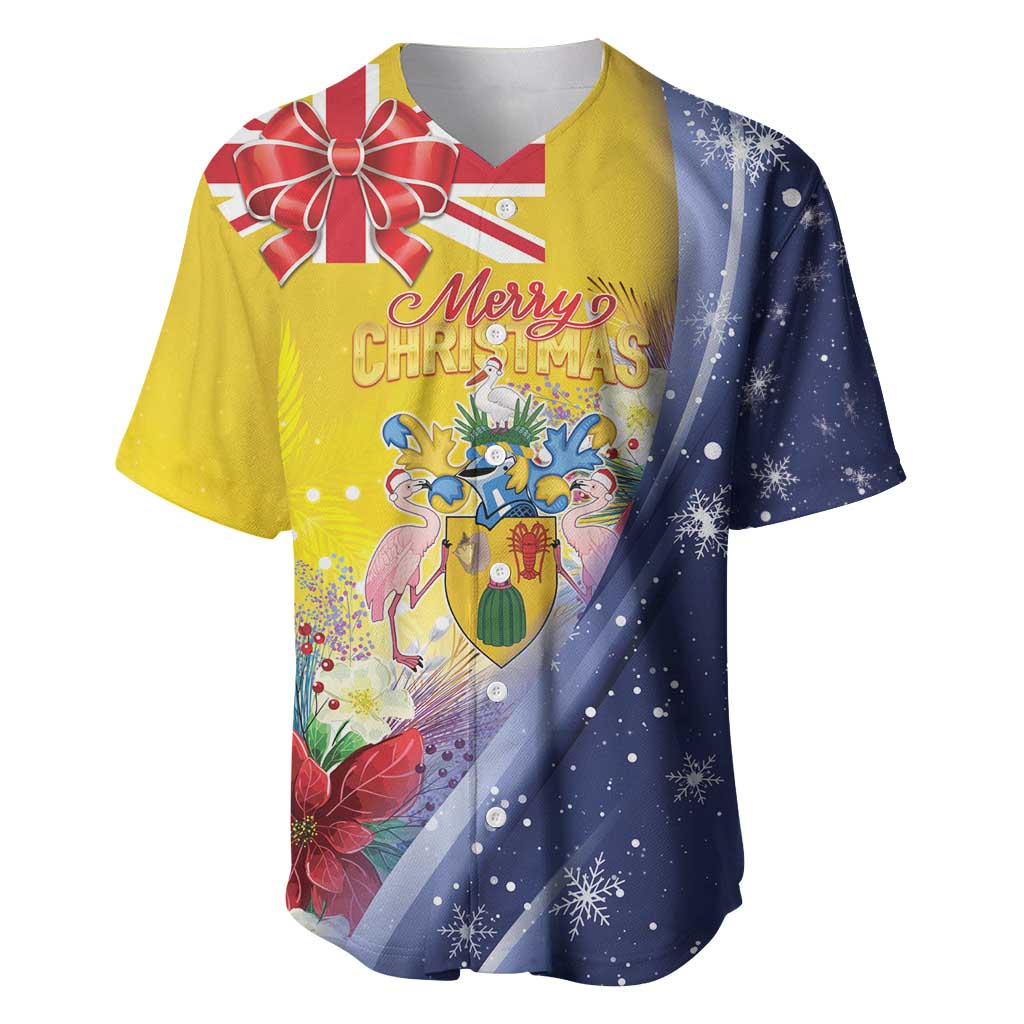Turks And Caicos Islands Christmas Baseball Jersey Coquette Bow With Coat Of Arms - Wonder Print Shop
