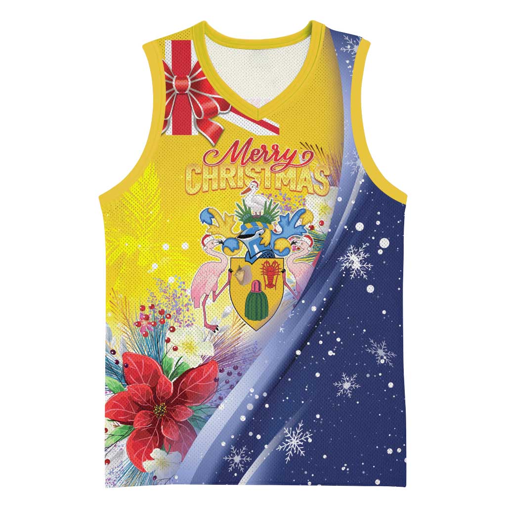 Turks And Caicos Islands Christmas Basketball Jersey Coquette Bow With Coat Of Arms - Wonder Print Shop