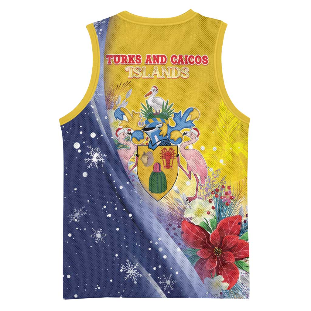 Turks And Caicos Islands Christmas Basketball Jersey Coquette Bow With Coat Of Arms - Wonder Print Shop