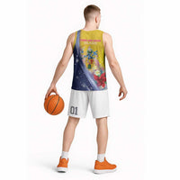 Turks And Caicos Islands Christmas Basketball Jersey Coquette Bow With Coat Of Arms - Wonder Print Shop