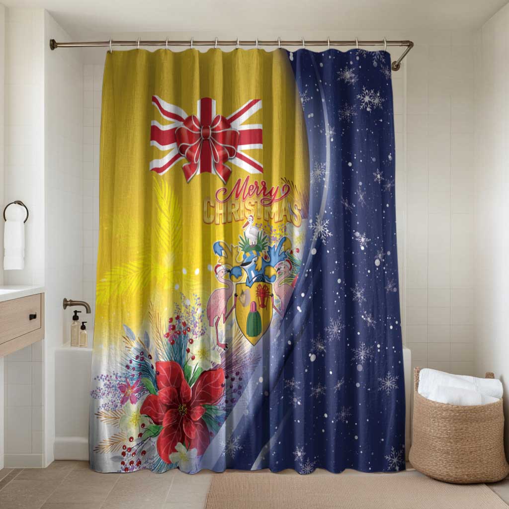 Turks And Caicos Islands Christmas Bathroom Set Coquette Bow With Coat Of Arms - Wonder Print Shop