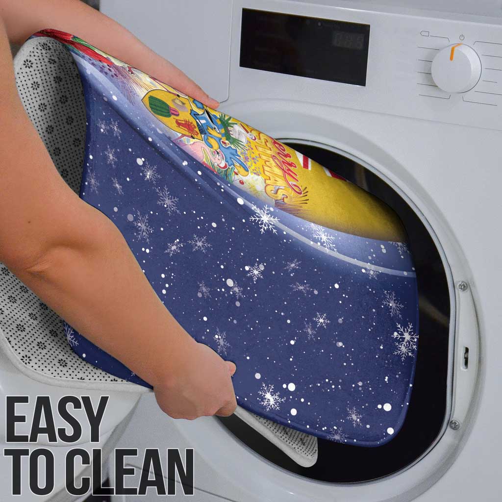 Turks And Caicos Islands Christmas Bathroom Set Coquette Bow With Coat Of Arms - Wonder Print Shop