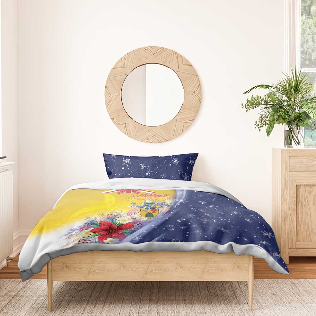 Turks And Caicos Islands Christmas Bedding Set Coquette Bow With Coat Of Arms - Wonder Print Shop