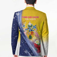Turks And Caicos Islands Christmas Blazer Coquette Bow With Coat Of Arms - Wonder Print Shop
