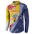 Turks And Caicos Islands Christmas Button Sweatshirt Coquette Bow With Coat Of Arms - Wonder Print Shop