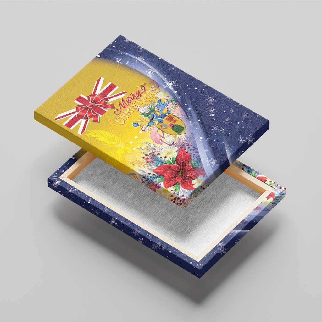 Turks And Caicos Islands Christmas Canvas Wall Art Coquette Bow With Coat Of Arms - Wonder Print Shop