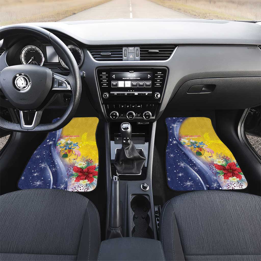 Turks And Caicos Islands Christmas Car Mats Coquette Bow With Coat Of Arms - Wonder Print Shop