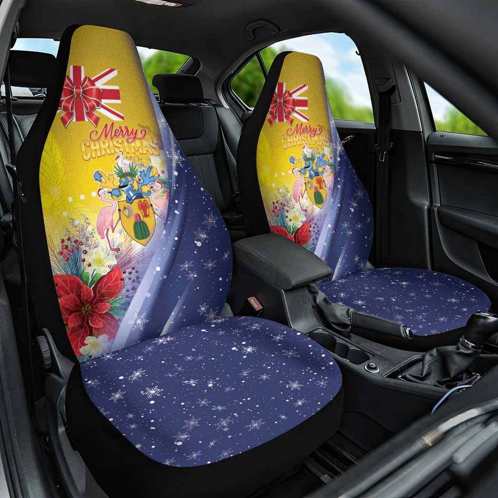 Turks And Caicos Islands Christmas Car Seat Cover Coquette Bow With Coat Of Arms - Wonder Print Shop