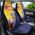 Turks And Caicos Islands Christmas Car Seat Cover Coquette Bow With Coat Of Arms - Wonder Print Shop