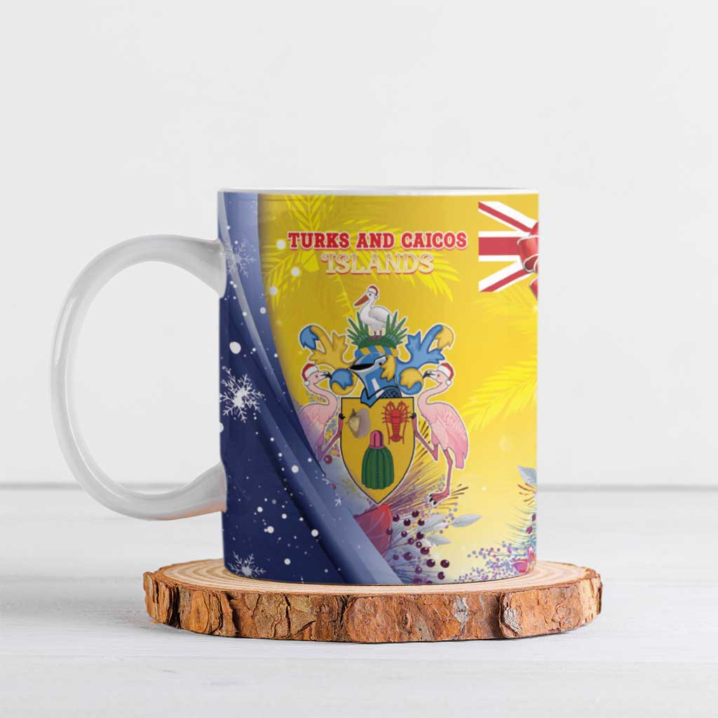Turks And Caicos Islands Christmas Ceramic Mug Coquette Bow With Coat Of Arms - Wonder Print Shop