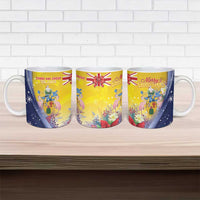 Turks And Caicos Islands Christmas Ceramic Mug Coquette Bow With Coat Of Arms - Wonder Print Shop