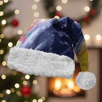 Turks And Caicos Islands Christmas Santa Hat Coquette Bow With Coat Of Arms - Wonder Print Shop