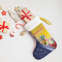 Turks And Caicos Islands Christmas Stocking Coquette Bow With Coat Of Arms - Wonder Print Shop