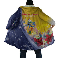 Turks And Caicos Islands Christmas Cloak Coquette Bow With Coat Of Arms - Wonder Print Shop