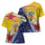 Turks And Caicos Islands Christmas Cross Shoulder Shirt Coquette Bow With Coat Of Arms - Wonder Print Shop