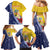 Turks And Caicos Islands Christmas Family Matching Mermaid Dress and Hawaiian Shirt Coquette Bow With Coat Of Arms - Wonder Print Shop