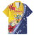 Turks And Caicos Islands Christmas Family Matching Mermaid Dress and Hawaiian Shirt Coquette Bow With Coat Of Arms - Wonder Print Shop