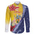 Turks And Caicos Islands Christmas Family Matching Mermaid Dress and Hawaiian Shirt Coquette Bow With Coat Of Arms - Wonder Print Shop