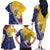 Turks And Caicos Islands Christmas Family Matching Off The Shoulder Long Sleeve Dress and Hawaiian Shirt Coquette Bow With Coat Of Arms - Wonder Print Shop