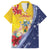 Turks And Caicos Islands Christmas Family Matching Off The Shoulder Long Sleeve Dress and Hawaiian Shirt Coquette Bow With Coat Of Arms - Wonder Print Shop