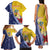 Turks And Caicos Islands Christmas Family Matching Tank Maxi Dress and Hawaiian Shirt Coquette Bow With Coat Of Arms - Wonder Print Shop