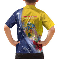 Turks And Caicos Islands Christmas Hawaiian Shirt Coquette Bow With Coat Of Arms - Wonder Print Shop