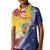 Turks And Caicos Islands Christmas Kid Polo Shirt Coquette Bow With Coat Of Arms - Wonder Print Shop