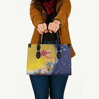Turks And Caicos Islands Christmas Leather Bag Coquette Bow With Coat Of Arms - Wonder Print Shop