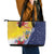 Turks And Caicos Islands Christmas Leather Tote Bag Coquette Bow With Coat Of Arms - Wonder Print Shop