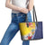 Turks And Caicos Islands Christmas Leather Tote Bag Coquette Bow With Coat Of Arms - Wonder Print Shop