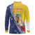 Turks And Caicos Islands Christmas Long Sleeve Polo Shirt Coquette Bow With Coat Of Arms - Wonder Print Shop