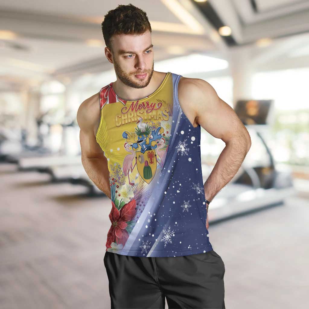 Turks And Caicos Islands Christmas Men Tank Top Coquette Bow With Coat Of Arms - Wonder Print Shop